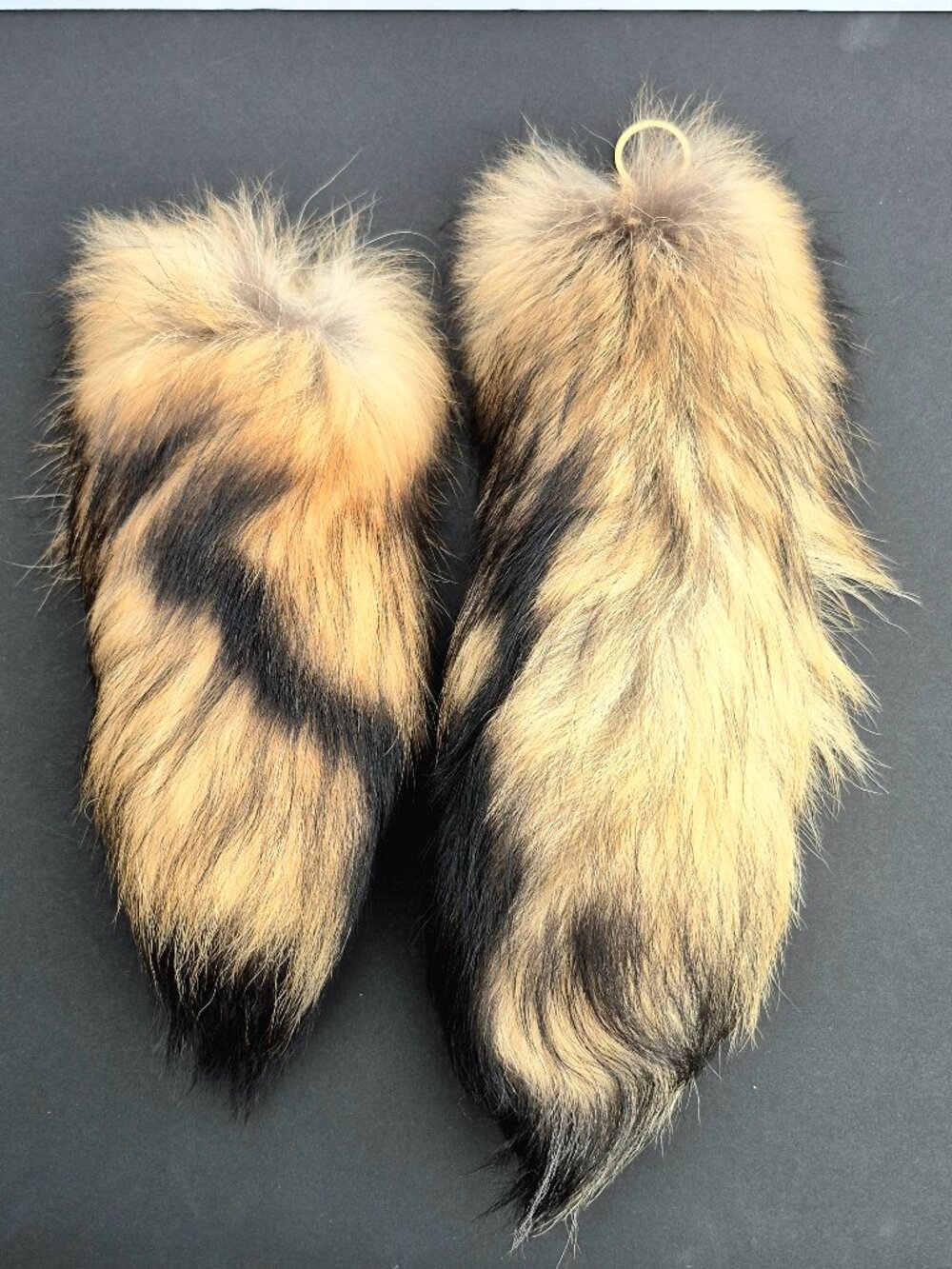 Huge Real Raccoon Tail, Keychain Bag Charm, Backpack Accessory, Boho style - Picture 5 of 6